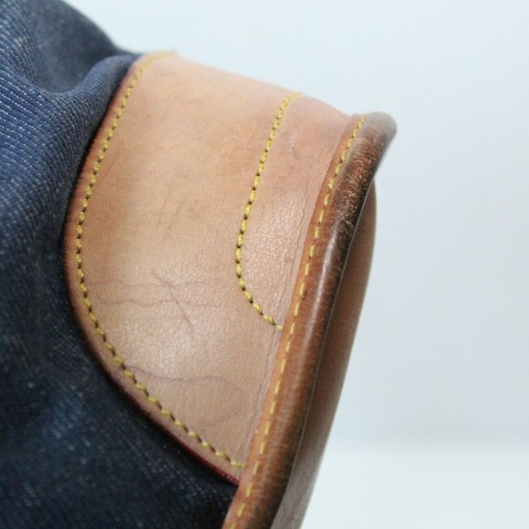 Vintage Dooney & Bourke Blue Denim & Leather Backpack Purse USA Made H13008 - Picture 5 of 15